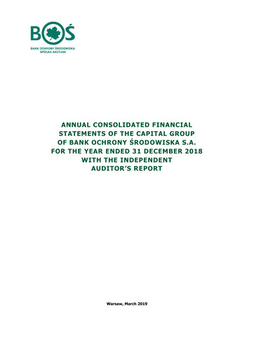 Thumbnail Bank Ochrony Srodowiska Financial Statement 2018