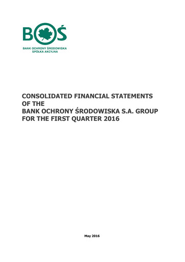 Thumbnail Bank Ochrony Srodowiska Quarterly Report 2016-q1