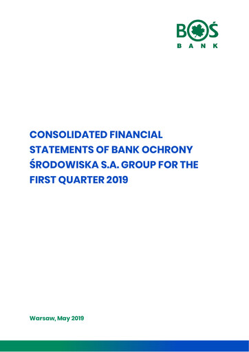 Thumbnail Bank Ochrony Srodowiska Quarterly Report 2019-q1