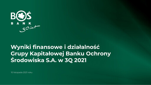 Thumbnail Bank Ochrony Srodowiska Quarterly Report 2021-q3