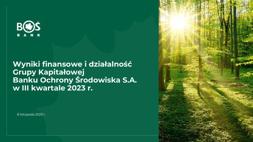 Thumbnail Bank Ochrony Srodowiska Quarterly Report 2023-q3