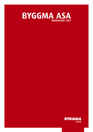 Miniature Byggma ASA Rapport annuel 2007