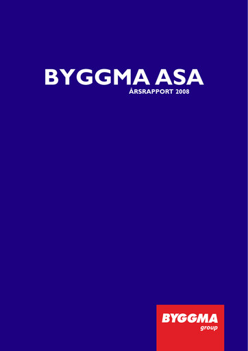 Miniature Byggma ASA Rapport annuel 2008