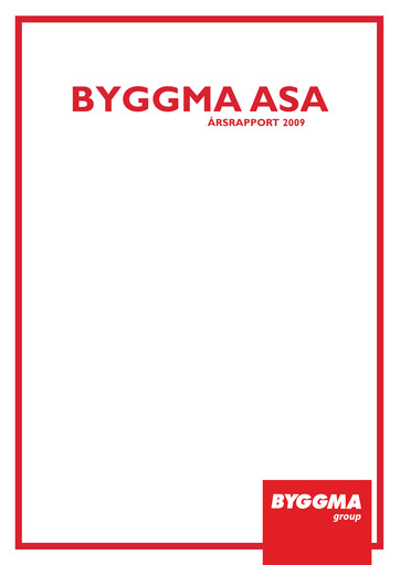 Miniature Byggma ASA Rapport annuel 2009