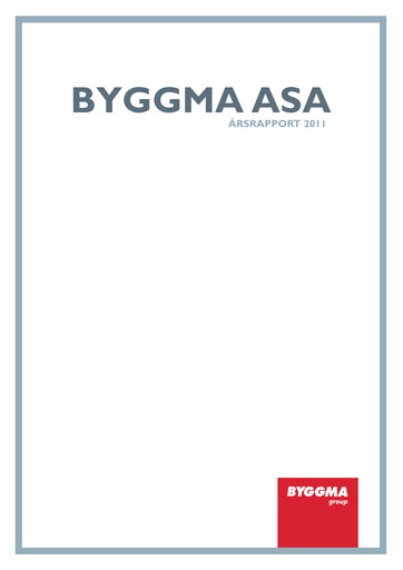 Miniature Byggma ASA Rapport annuel 2011