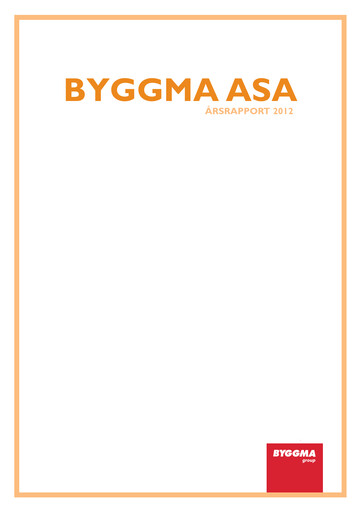 Miniature Byggma ASA Rapport annuel 2012