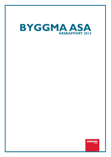 Miniature Byggma ASA Rapport annuel 2014