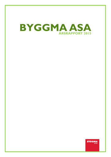 Miniature Byggma ASA Rapport annuel 2015