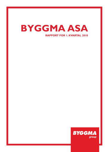 Vorschaubild Byggma ASA Quartalsbericht 2010-q1