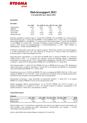 Vorschaubild Byggma ASA Quartalsbericht 2011-q2