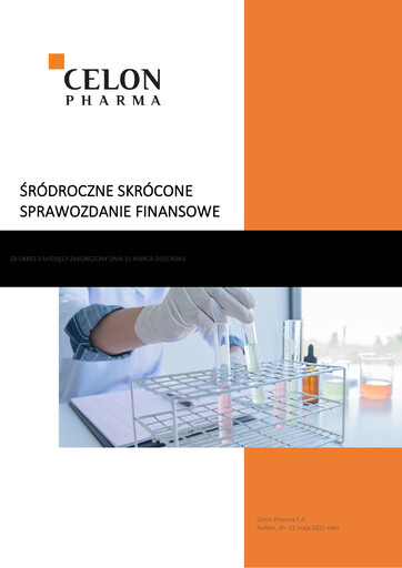 Miniature Celon Pharma Rapport trimestriel 2025-q1