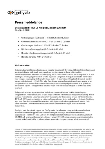 Thumbnail Firefly AB Half-year Report 2011-h1