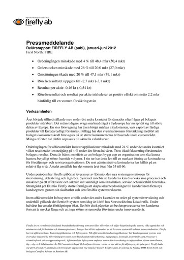 Thumbnail Firefly AB Half-year Report 2012-h1
