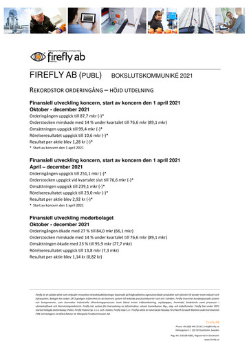 Thumbnail Firefly AB Quarterly Report 2021-q4