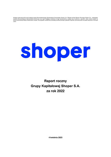 Thumbnail Shoper Annual Report 2022