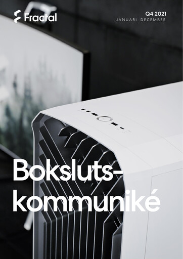 Miniature Fractal Gaming Group Rapport trimestriel 2021-q4