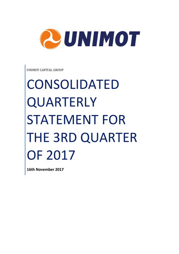 Miniature Unimot Rapport trimestriel 2017-q3