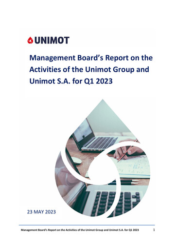 Thumbnail Unimot Quarterly Report 2023-q1