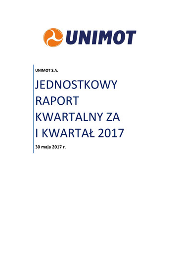 Miniature Unimot Rapport trimestriel 2017-q1