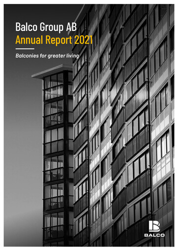 Miniature Balco Group Rapport annuel 2021