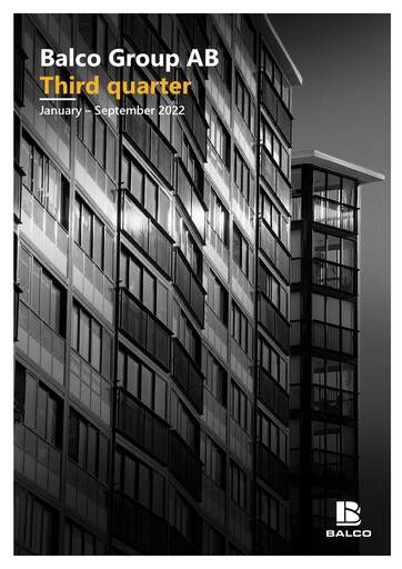 Thumbnail Balco Group Quarterly Report 2022-q3
