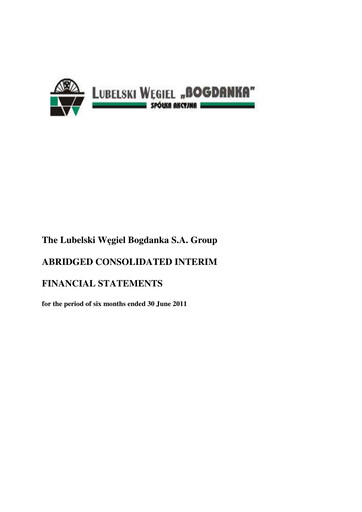 Thumbnail Lubelski Wegiel Bogdanka Half-year Report 2011-h1