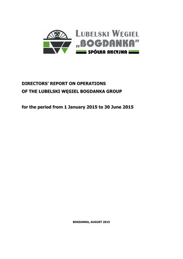 Thumbnail Lubelski Wegiel Bogdanka Half-year Report 2015-h1