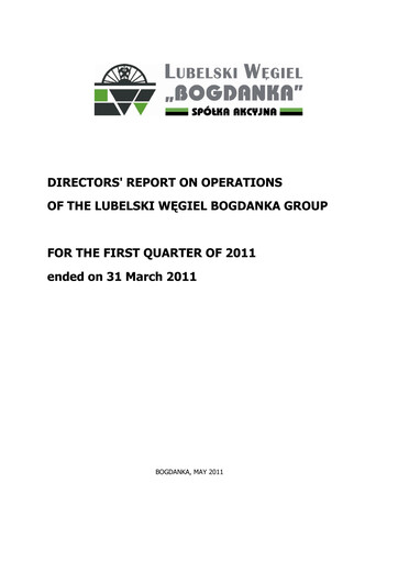 Thumbnail Lubelski Wegiel Bogdanka Quarterly Report 2011-q1