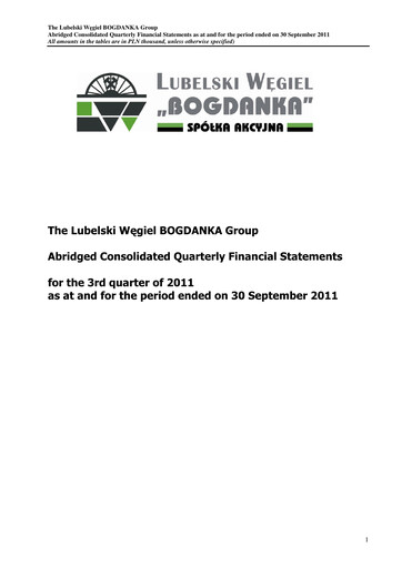 Thumbnail Lubelski Wegiel Bogdanka Quarterly Report 2011-q3