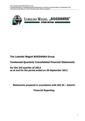 Thumbnail Lubelski Wegiel Bogdanka Quarterly Report 2012-q3