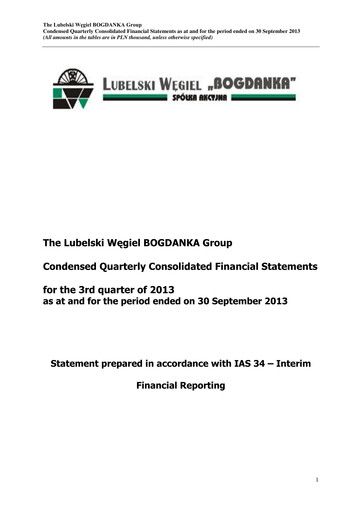 Thumbnail Lubelski Wegiel Bogdanka Quarterly Report 2013-q3