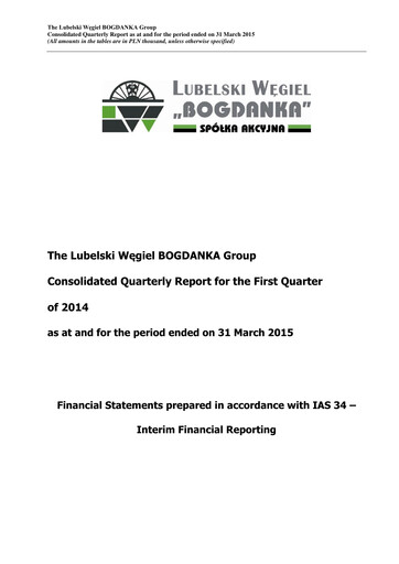 Thumbnail Lubelski Wegiel Bogdanka Quarterly Report 2015-q1