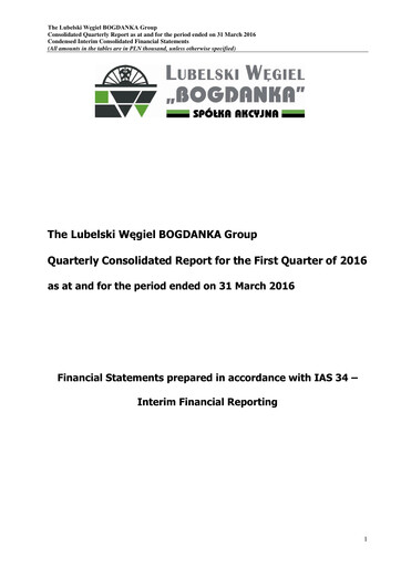 Thumbnail Lubelski Wegiel Bogdanka Quarterly Report 2016-q1
