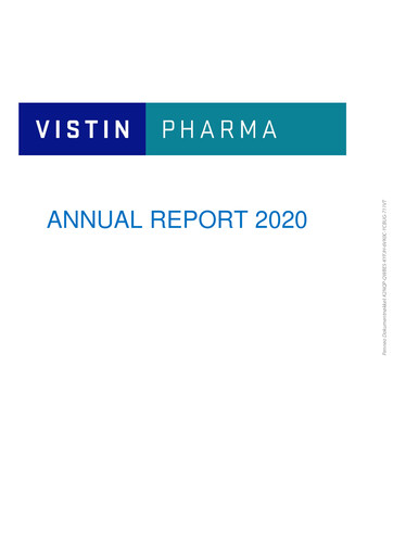 Thumbnail Vistin Pharma Annual Report 2020