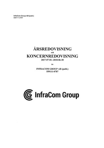 Vorschaubild InfraCom Group AB Jahresbericht 2017-2018