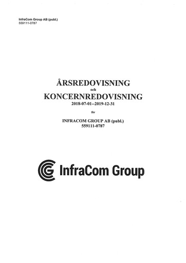 Vorschaubild InfraCom Group AB Jahresbericht 2018-2019