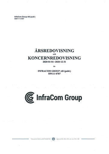 Vorschaubild InfraCom Group AB Jahresbericht 2020