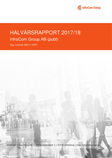 Thumbnail InfraCom Group AB Half-year Report 2017-2018-h1
