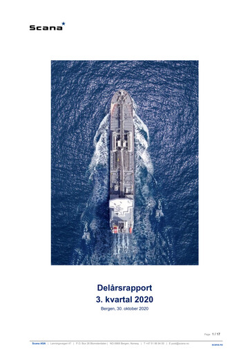 Miniature Scana ASA Rapport trimestriel 2020-q3