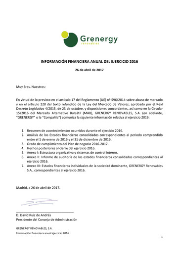 Thumbnail Grenergy Renovables Financial Statement 2016