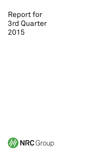 Thumbnail NRC Group ASA Quarterly Report 2015-q3