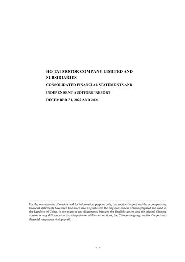 Thumbnail Hotai Motor
 Financial Report 2022