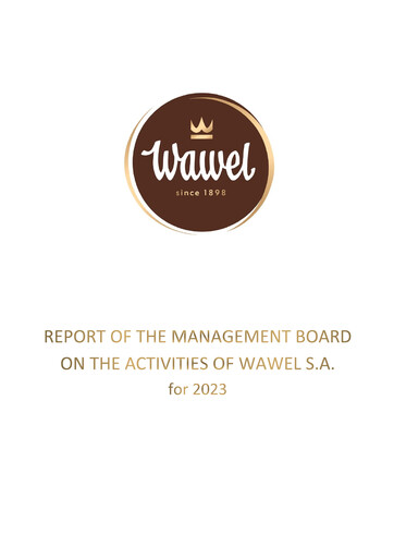 Thumbnail Wawel Annual Report 2023