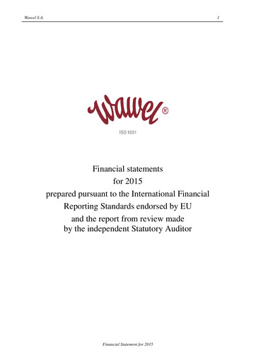 Thumbnail Wawel Financial Statement 2015