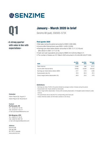 Thumbnail Senzime AB Quarterly Report 2020-q1