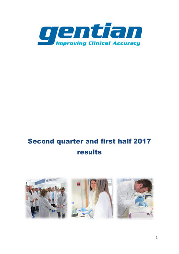 Miniature Gentian Diagnostics ASA Rapport semestriel 2017-h1