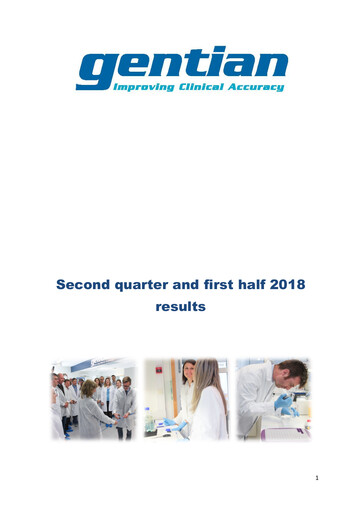 Miniature Gentian Diagnostics ASA Rapport semestriel 2018-h1