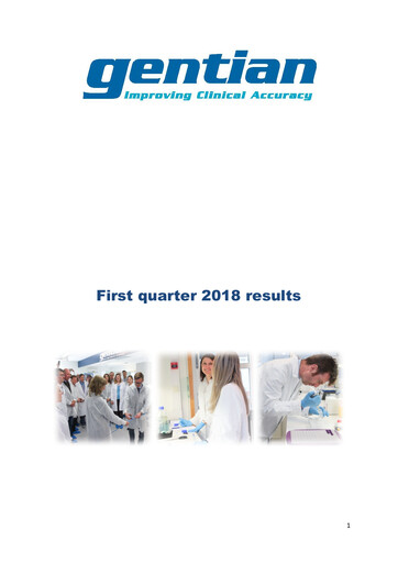 Miniature Gentian Diagnostics ASA Rapport trimestriel 2018-q1