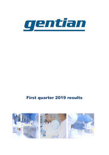 Miniature Gentian Diagnostics ASA Rapport trimestriel 2019-q1