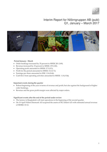 Miniature Nilörngruppen Rapport trimestriel 2017-q1